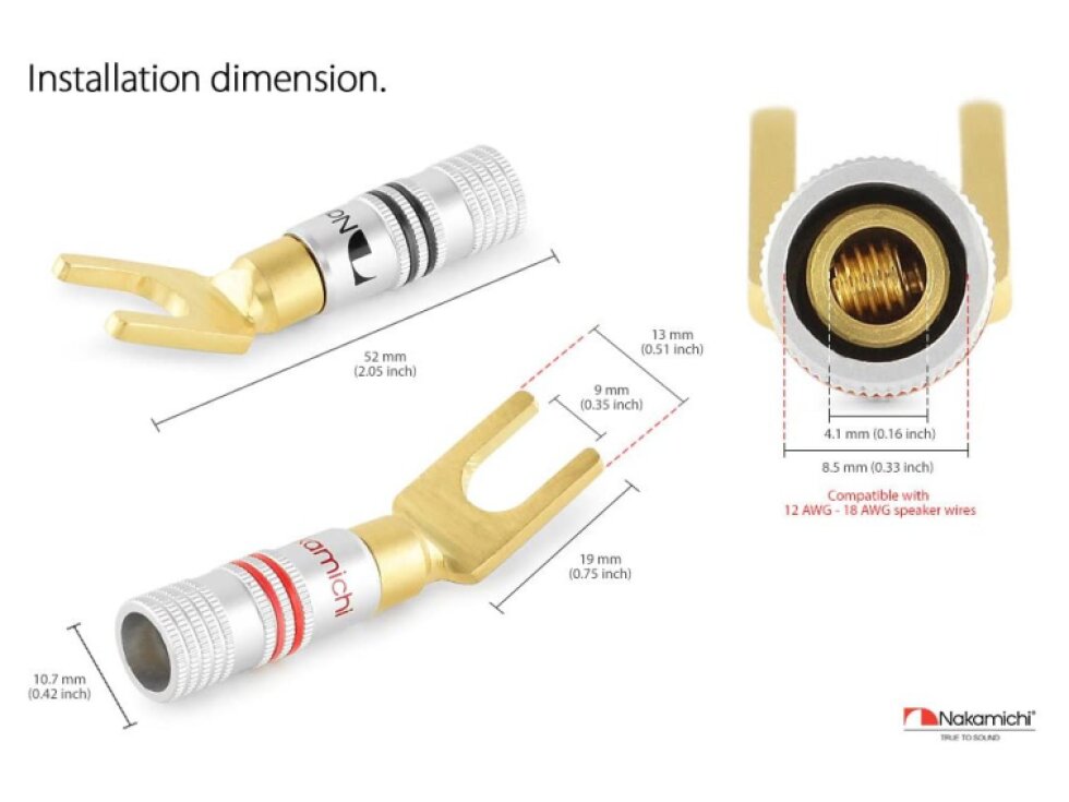 Nakamichi Spade Plugs N0505