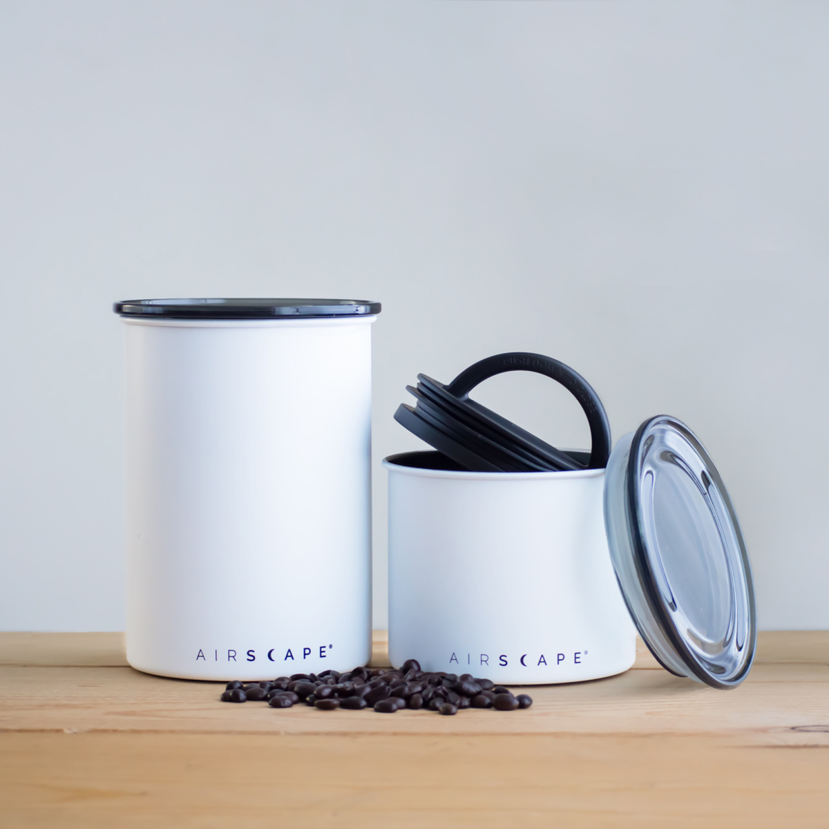 AirScape dóza na kávu 500g bílá