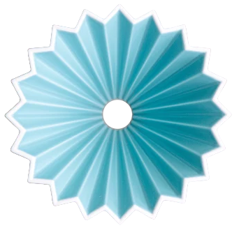 Origami keramický dripper M tyrkysový