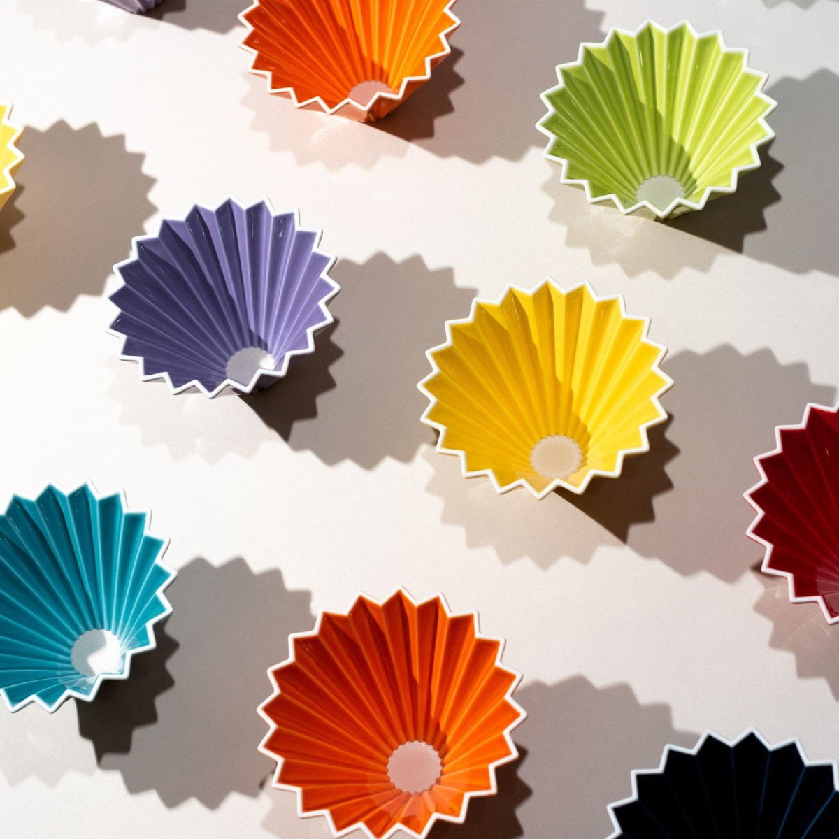 Origami keramický dripper M tyrkysový