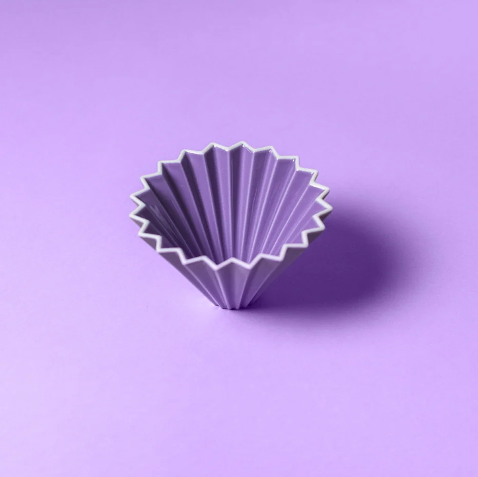 Origami keramický dripper M fialový