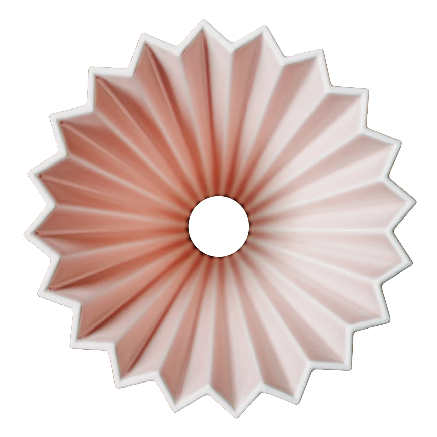 Origami keramický dripper S růžový