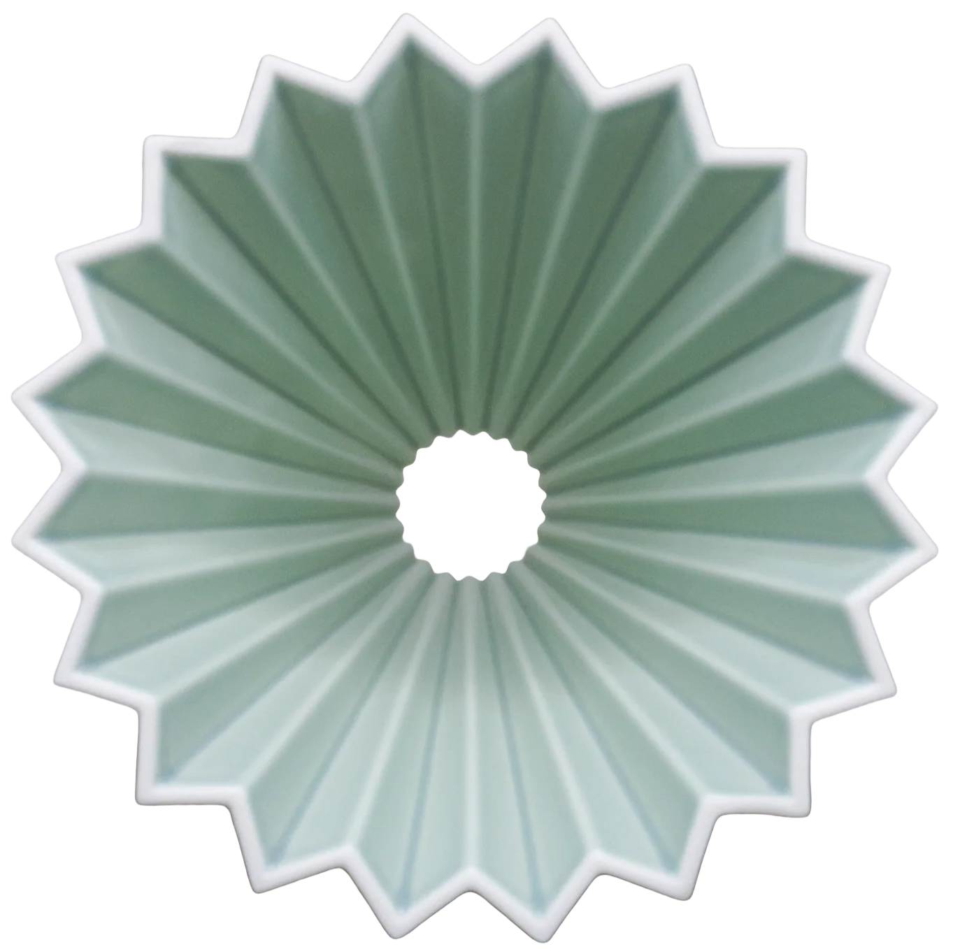Origami keramický dripper M matně zelený