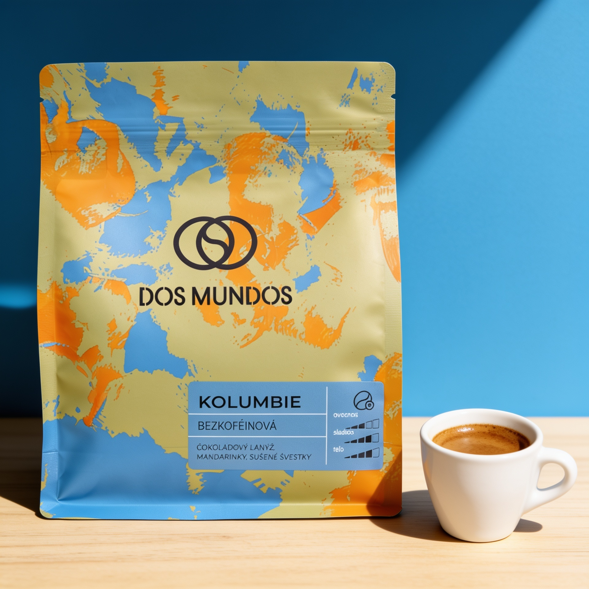 Dos Mundos Kolumbie espresso bez kofeinu 250g