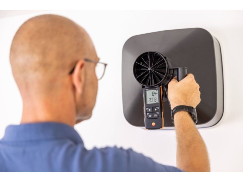 testo 417 sada 1 - Vrtulkový anemometr s měřicími trychtýři