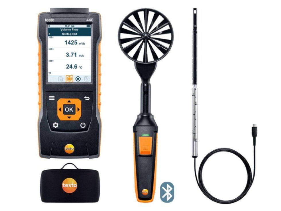 testo 440 kombinovaná sada 1 pro měření proudění s BT