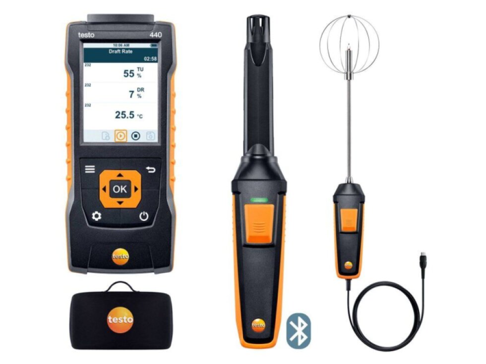 testo 440 kombinovaná sada pro měření pohody prostředí s BT