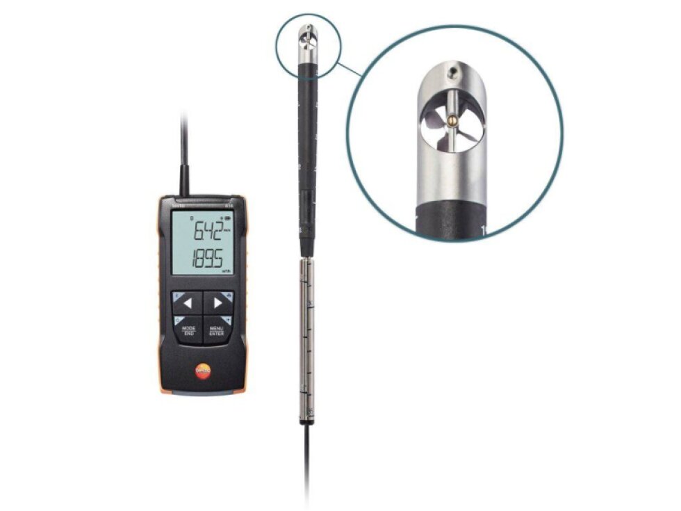 testo 416 - Digitální vrtulkový anemometr s 16mm vrtulkou a možností připojení k aplikaci