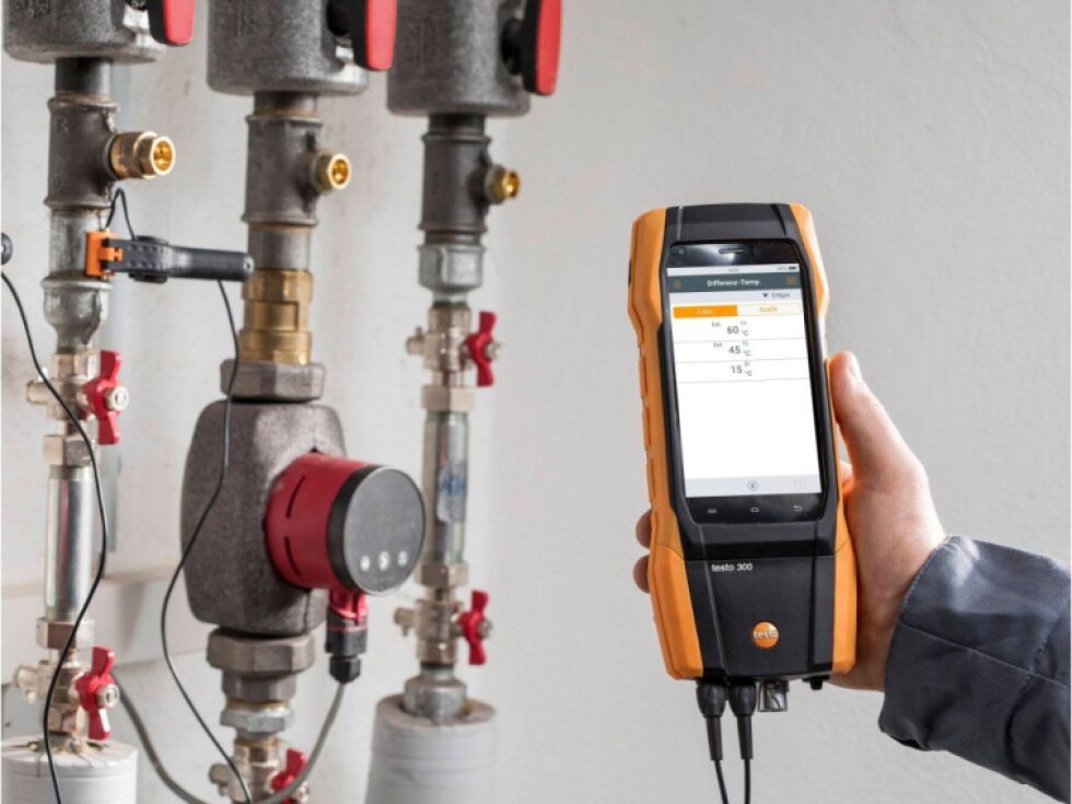 Inovativní testo 300 Longlife sada 2 s tiskárnou O2, CO s kompenzací H2 až do 30,000 ppm, NO – možnost)