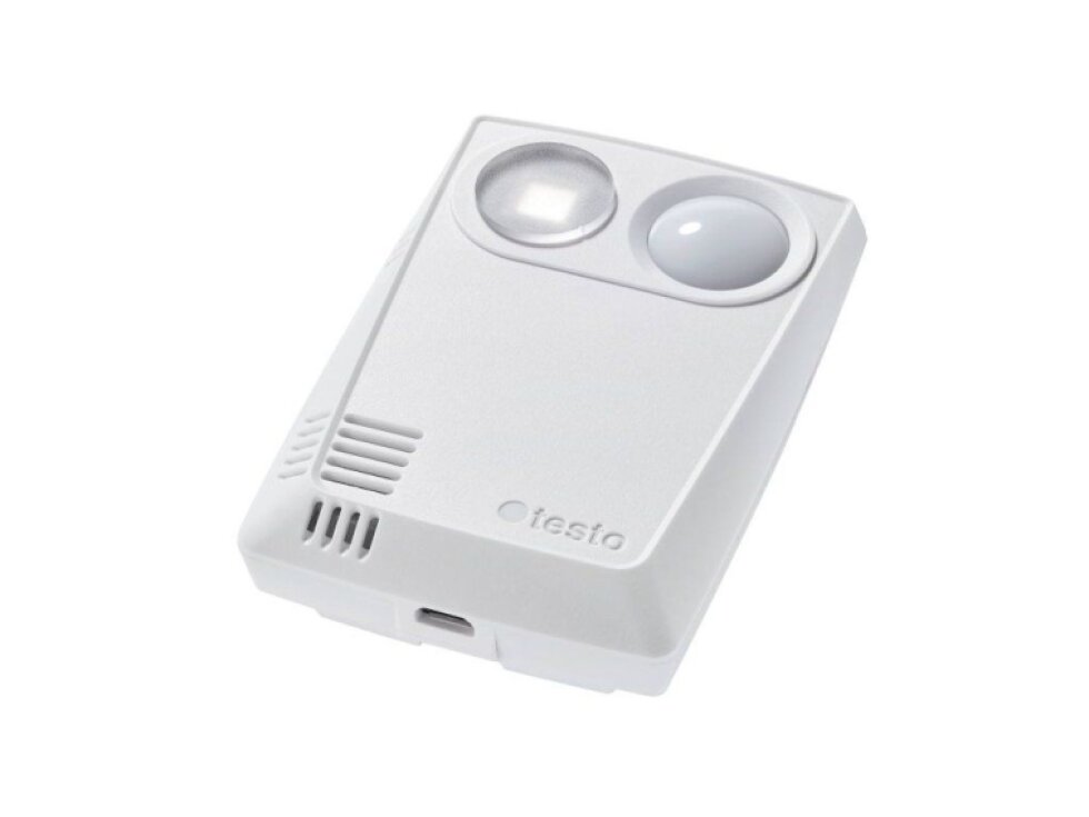 testo 160 THL - rádiový záznamník dat s integrovanými senzory pro teplotu, vlhkost, lux a UV-záření