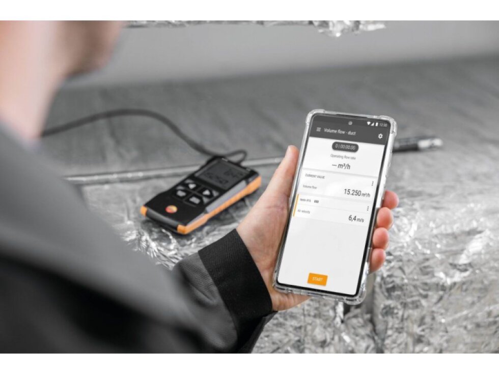 testo 416 - Digitální vrtulkový anemometr s 16mm vrtulkou a možností připojení k aplikaci