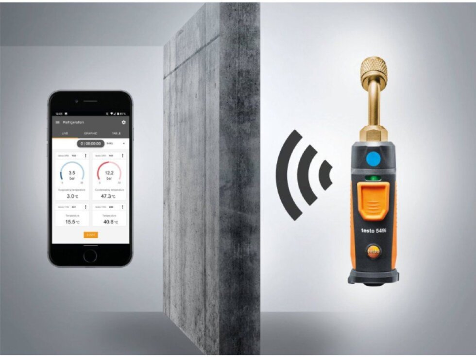 testo 549i tlakoměr ovládaný chytrým telefonem