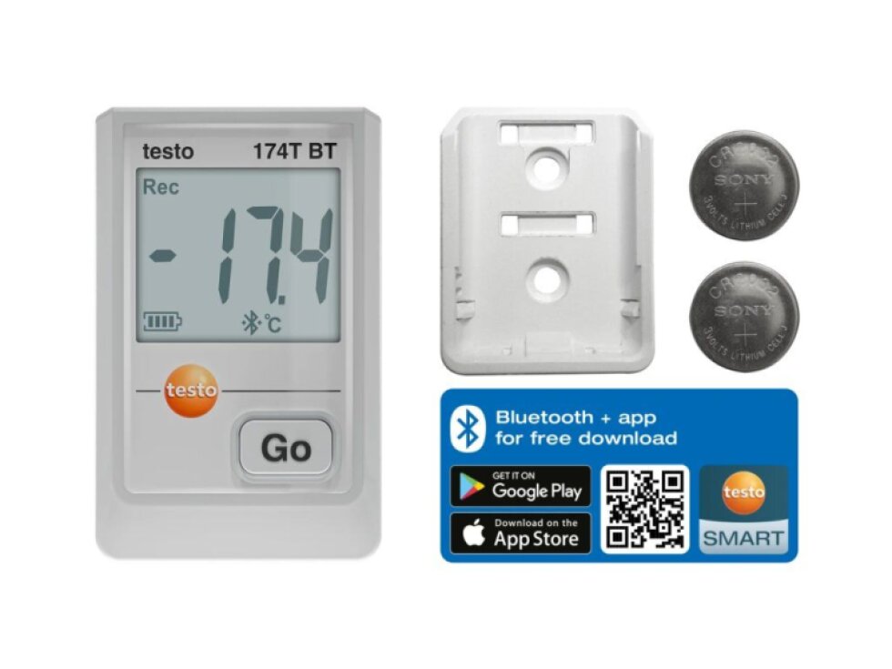 testo 174 T BT - Miniaturní záznamník teploty s USB-C a softwarem pro PC