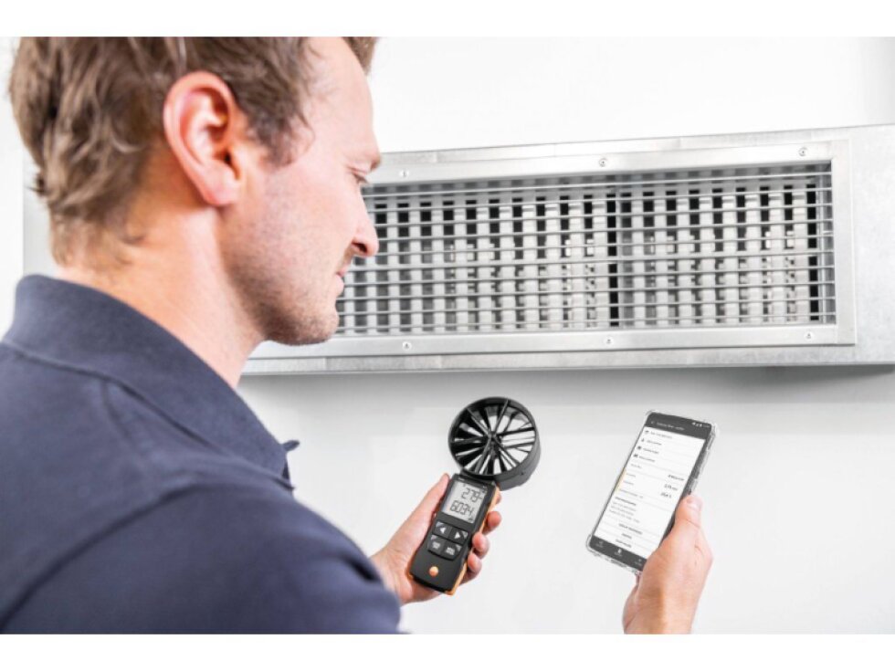 testo 417 sada 1 - Vrtulkový anemometr s měřicími trychtýři