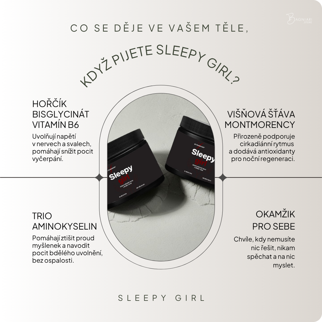 Sleepy Girl - večerní hořčíkový nápoj v prášku, 30 dávek