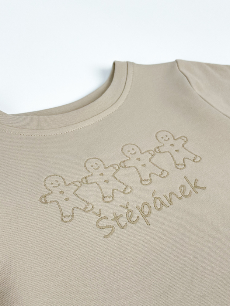 Dívčí mikinové šaty s přestřižením v pase z biobavlny - vločky