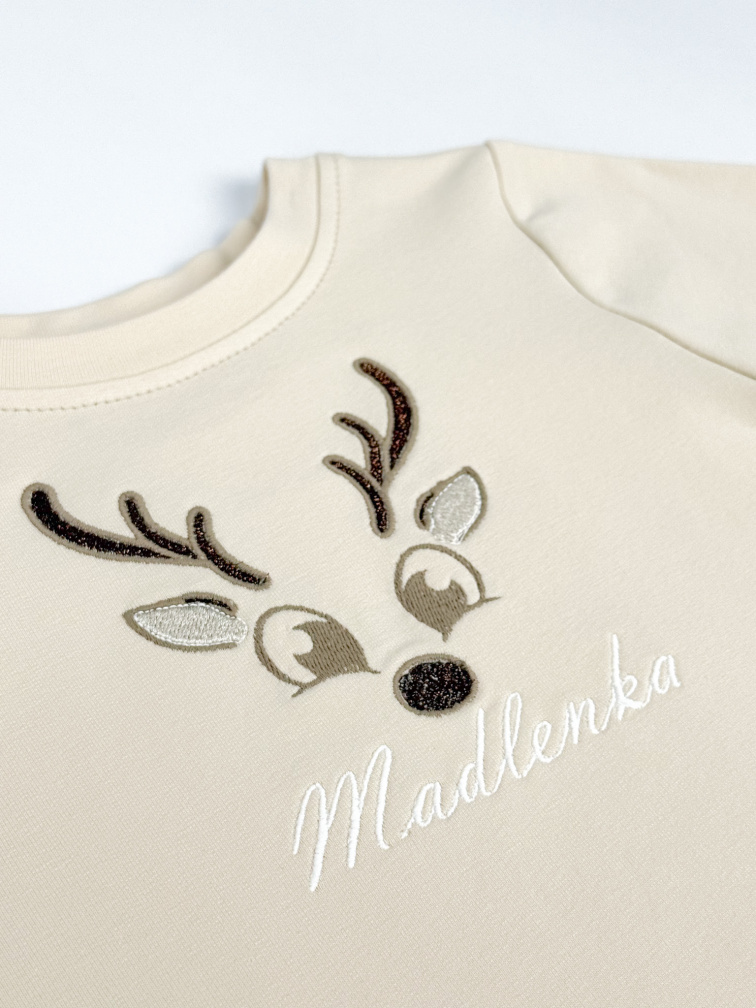 Dětská mikina z biobavlny - vločky