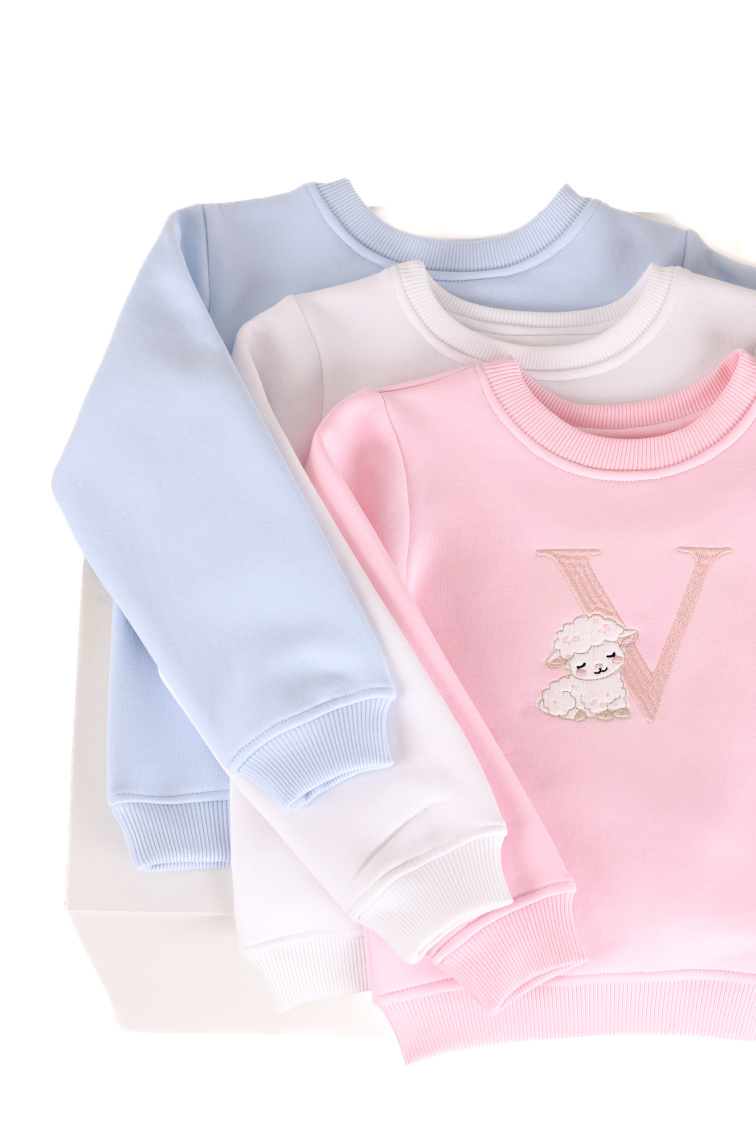 Dětská mikina s iniciálou - ovečka