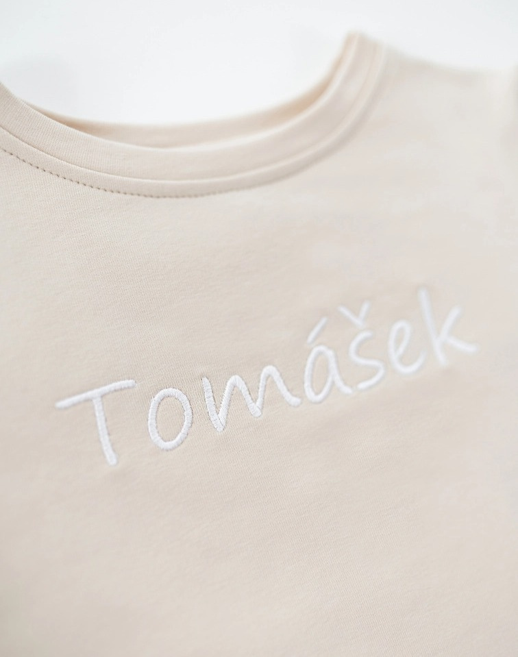 Mikina z biobavlny béžová – Otisk důvěry