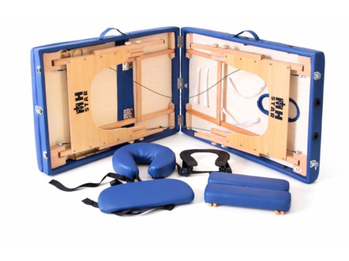 MH Star skládací lehátko s nastavitelnou sekcí ETL60 - modré