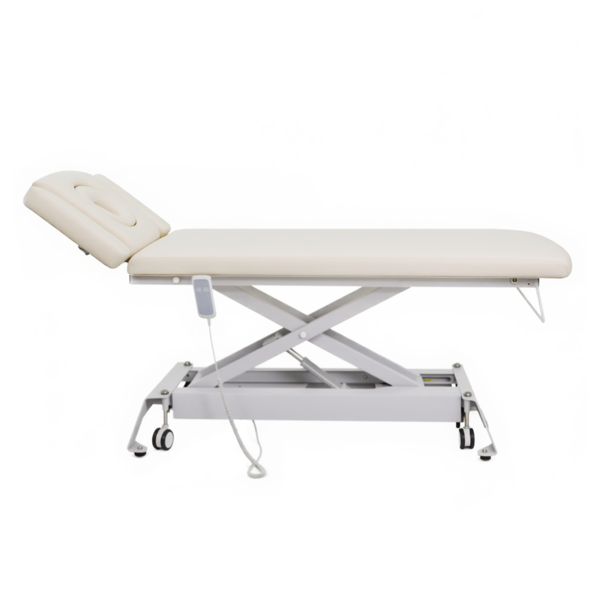 Elektrické lehátko 8414 s ergonomickým obličejovým otvorem - béžové