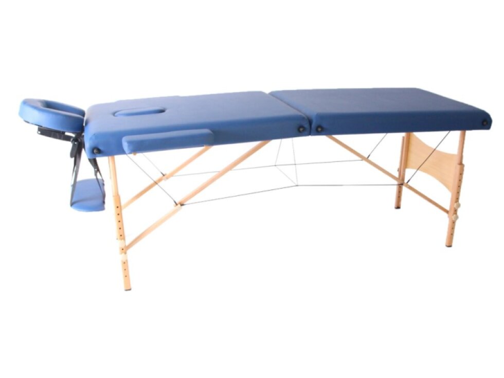 MH Star skládací dřevěné lehátko ETF50 - 71cm - modré