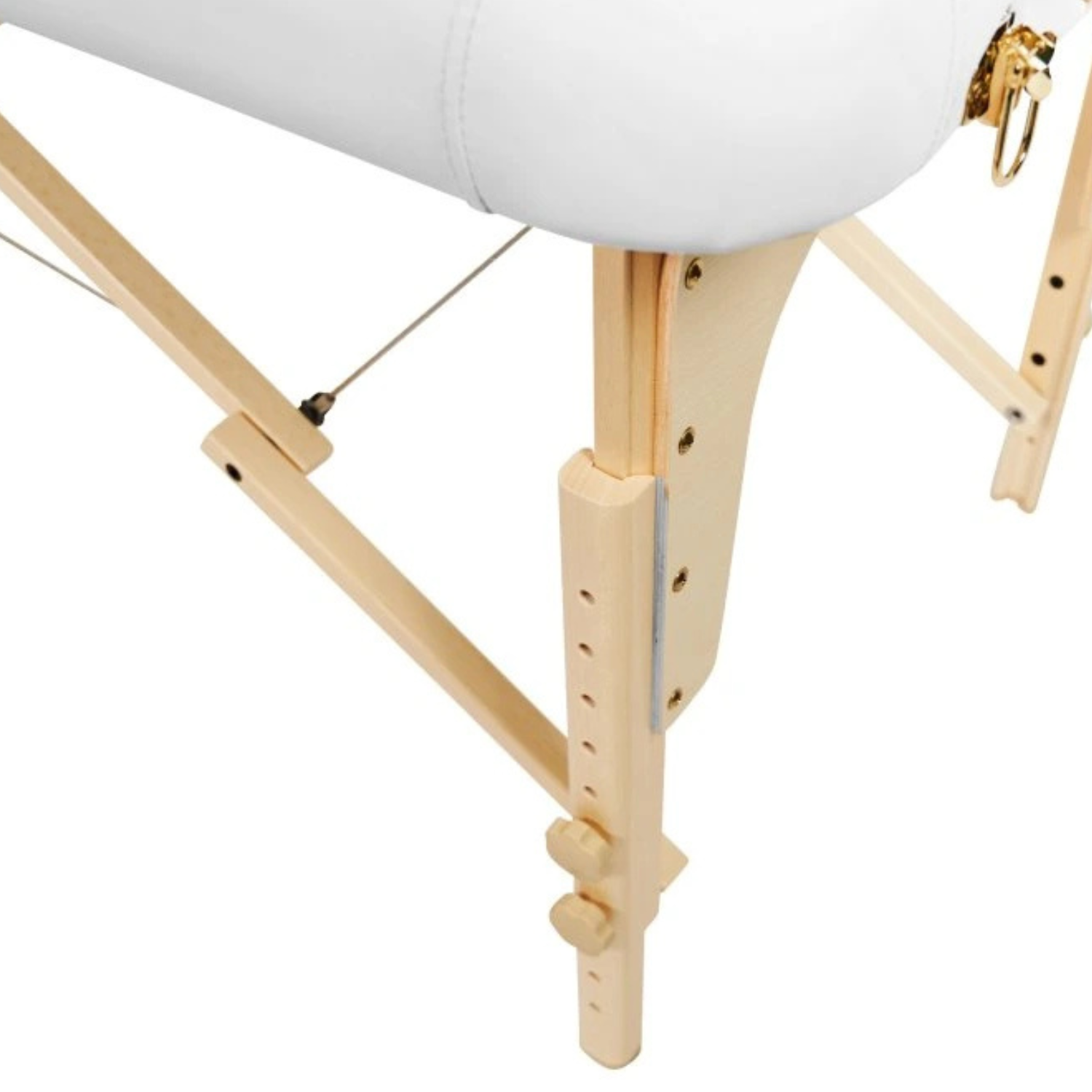 Skládací dřevěné lehátko PLF-71cm - bílé