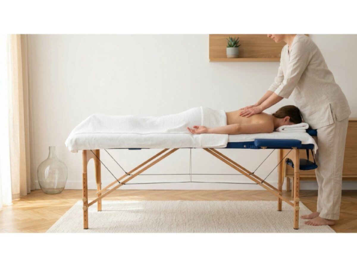 MH Star skládací lehátko s nastavitelnou sekcí ETL60 - modré