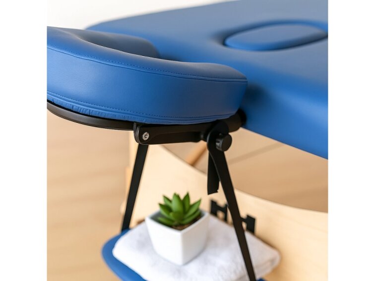 MH Star skládací dřevěné lehátko ETF50 - 71cm - modré