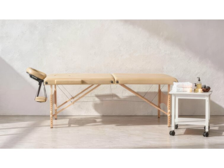 Skládací masážní lehátko MH Star ETF50 - 71cm - béžové