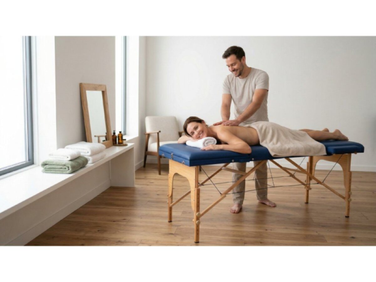 MH Star skládací lehátko s nastavitelnou sekcí ETL60 - modré