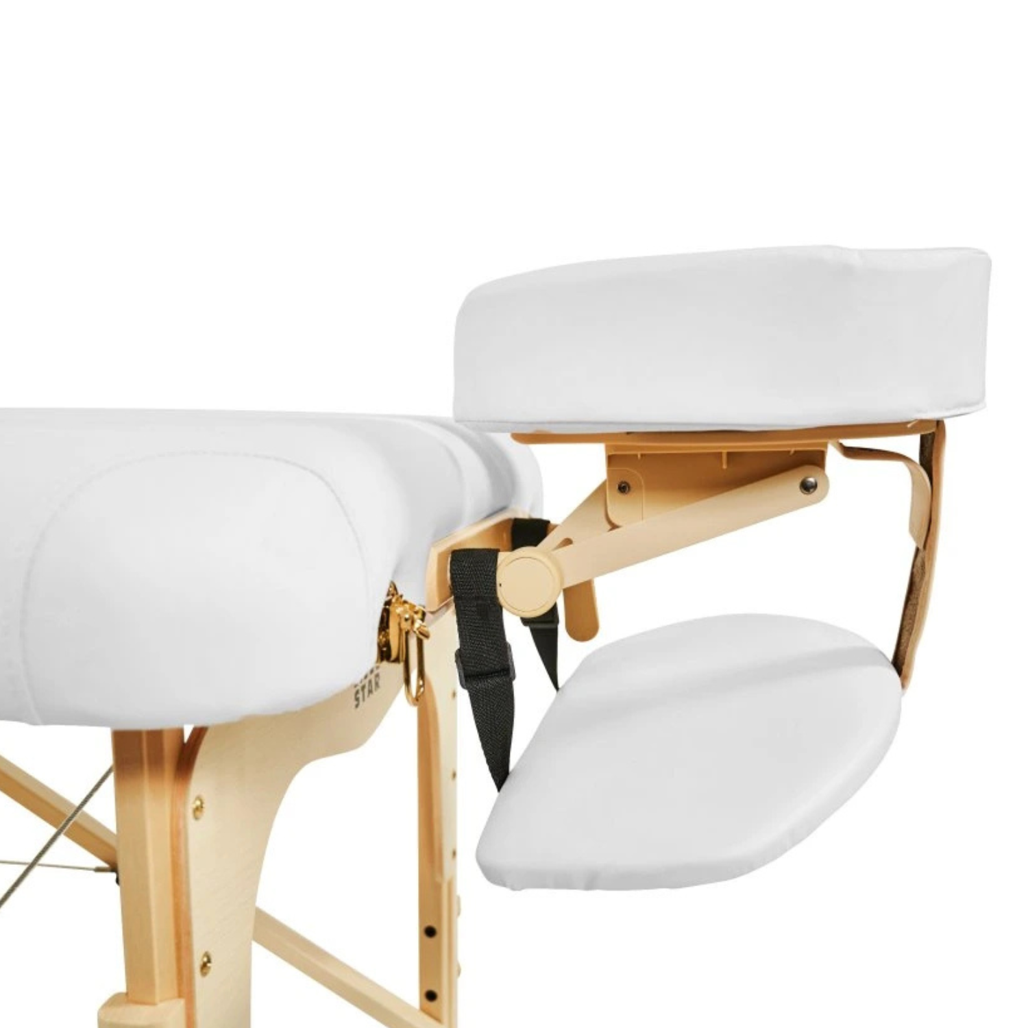 Skládací dřevěné lehátko PLF-71cm - bílé