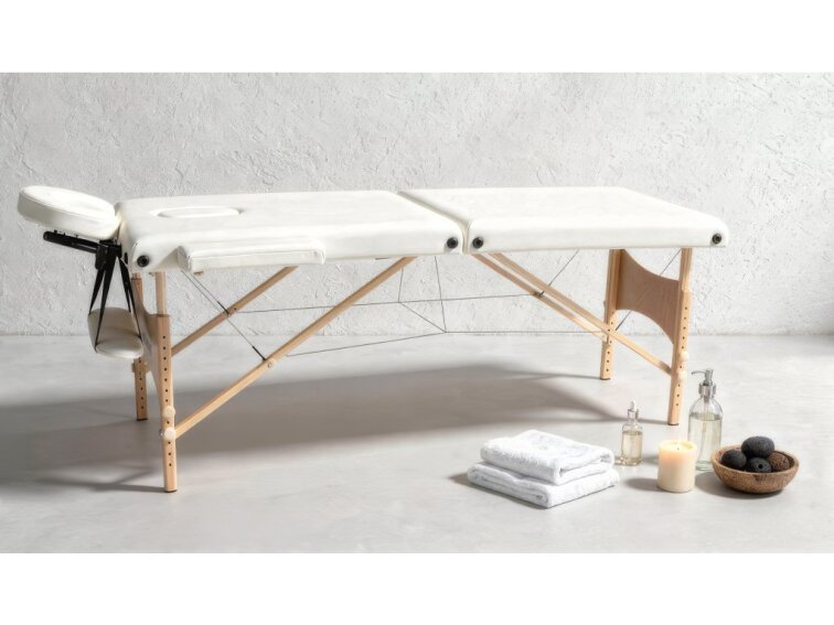 Skládací masážní lehátko MH Star ETF50 - 71cm - bílé