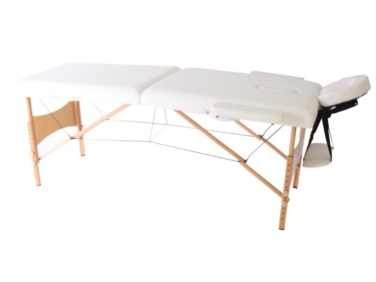 MH Star skládací dřevěné lehátko ETF50 - 71cm - bílé