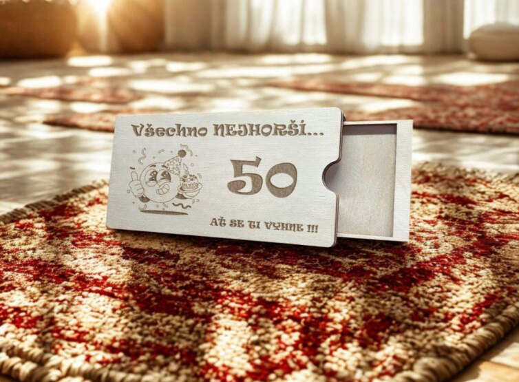 Dřevěná dárková krabička na peníze - Všechno nejhorší