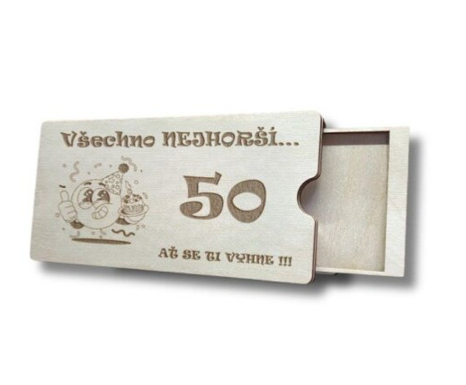 Dřevěná dárková krabička na peníze - Všechno nejhorší