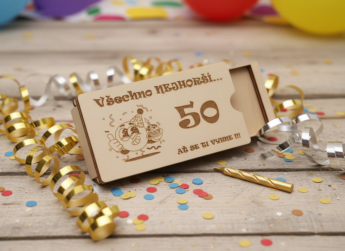 Dřevěná dárková krabička na peníze - Všechno nejhorší