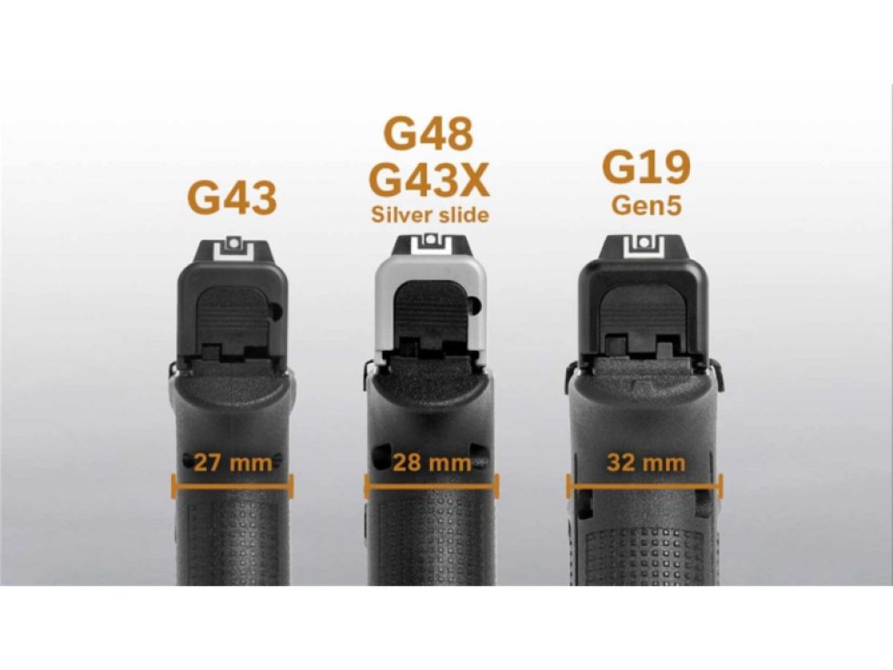 Glock 43X Silver Slide cal. 9mm Luger