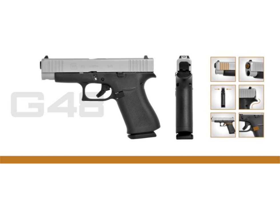 Glock 48 Silver Slide cal. 9mm Luger