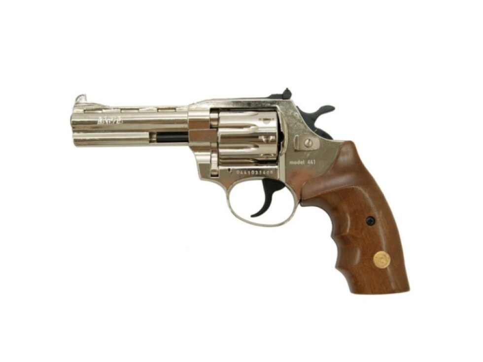 Revolver flobert Alfa 441 cal.4mm Flobert nikl/dřevo