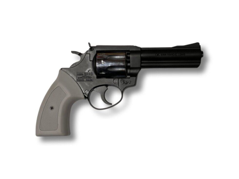 Flobertka Kora 4" cal. 4mm Flobert černý (nikl válec), šedé střenky