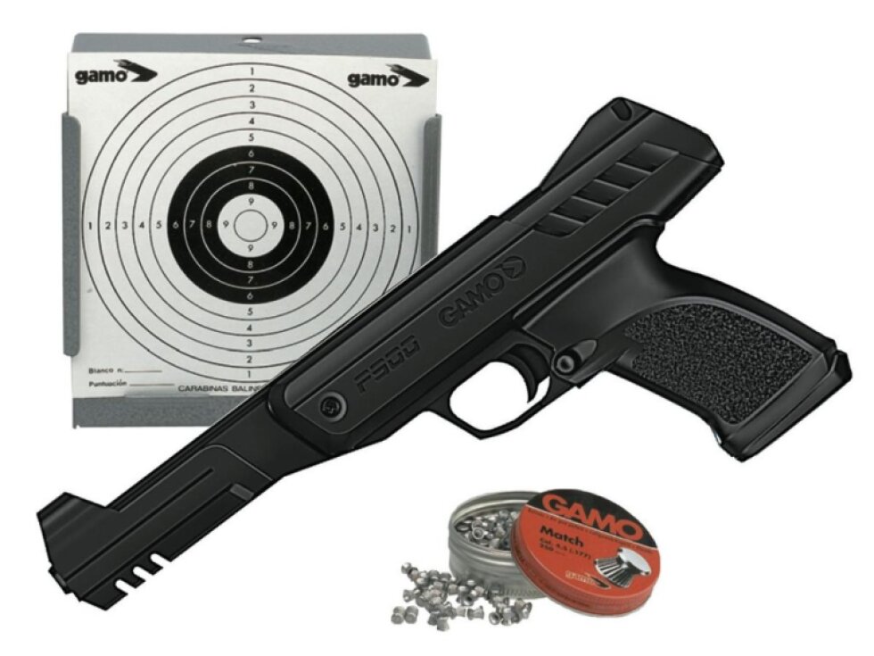Vzduchová pistole Gamo P900 Gunset (+ Lapač + Diabolky + Terče)