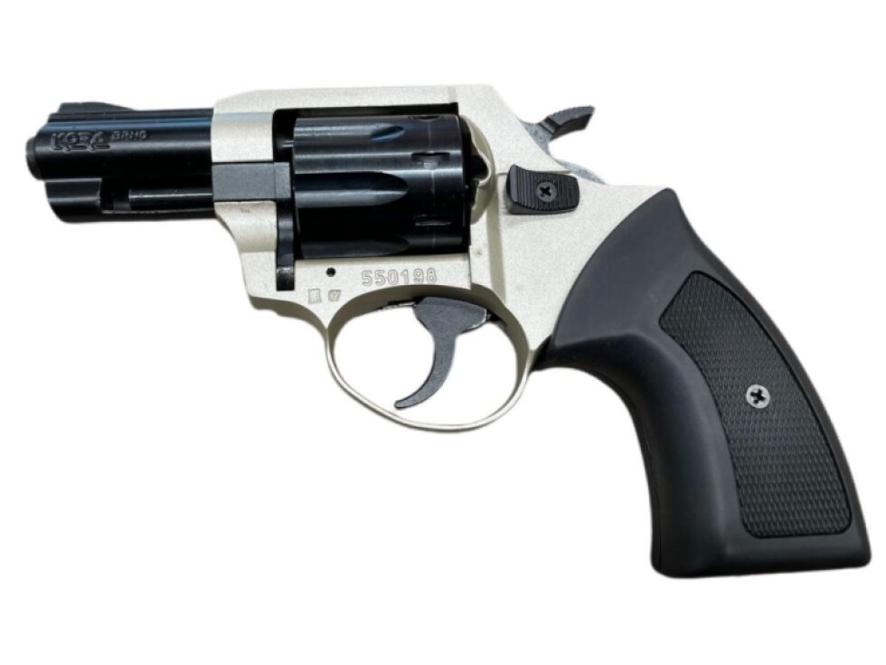 Flobertka Kora 2,5" cal. 4mm Flobert, nikl mat, černé pažbičky, černá hlaveň