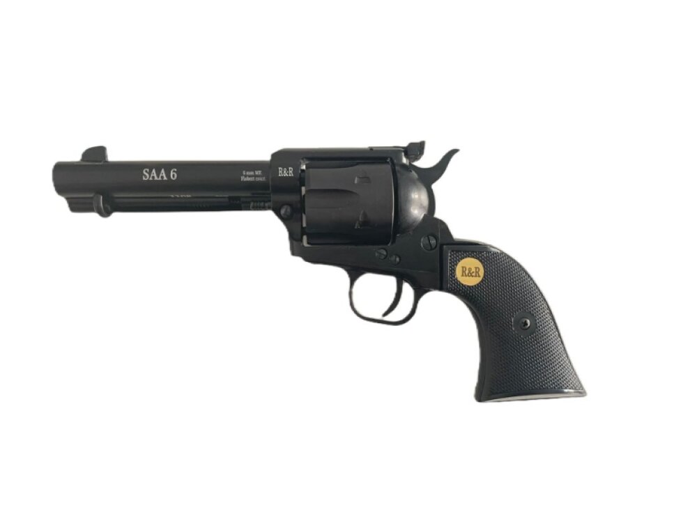 Flobertka Chiappa SAA 4,75" cal. 6mm ME plastové pažbičky černé