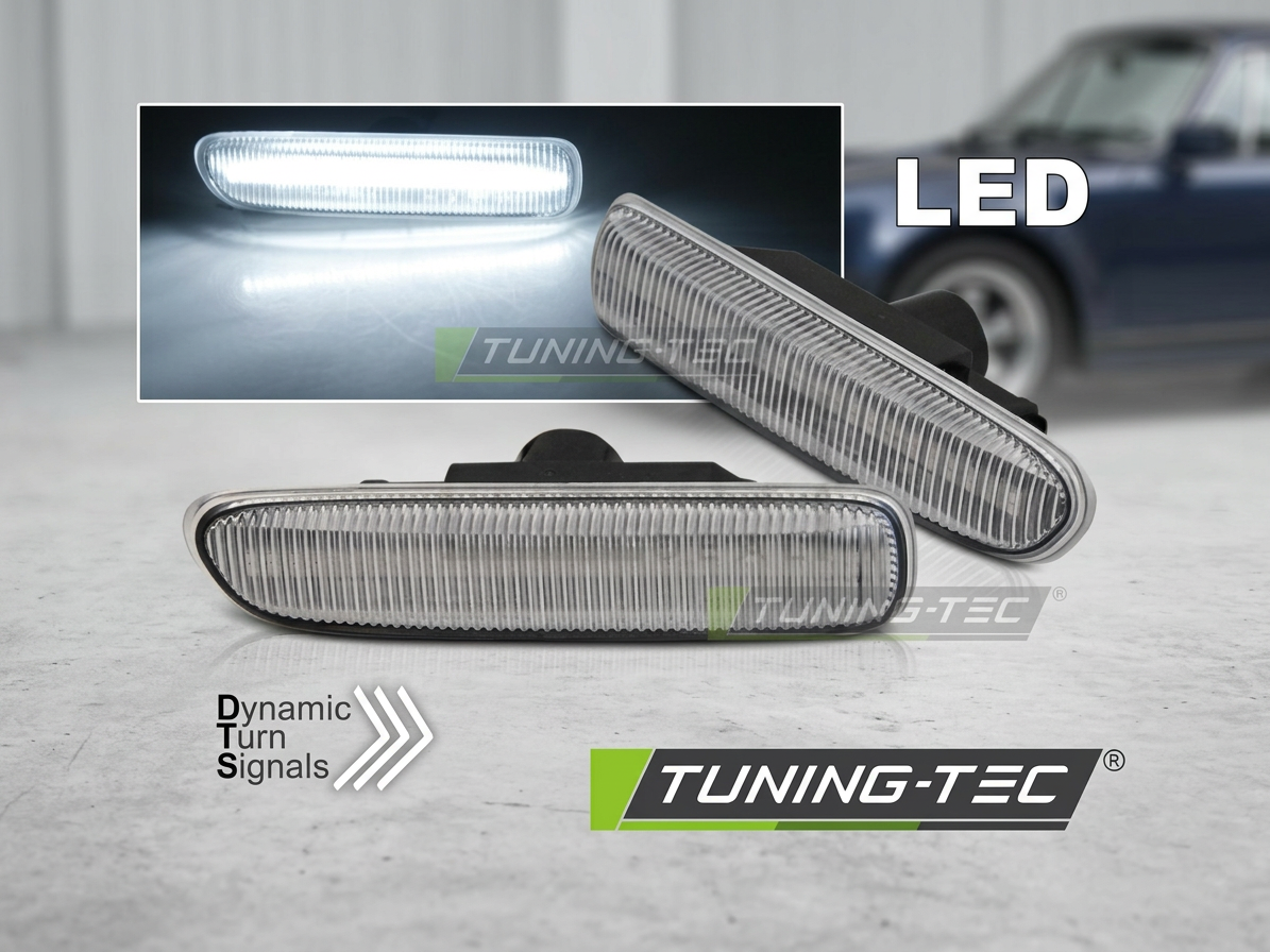 Blinkry boční LED dynamické BMW E46 bílé