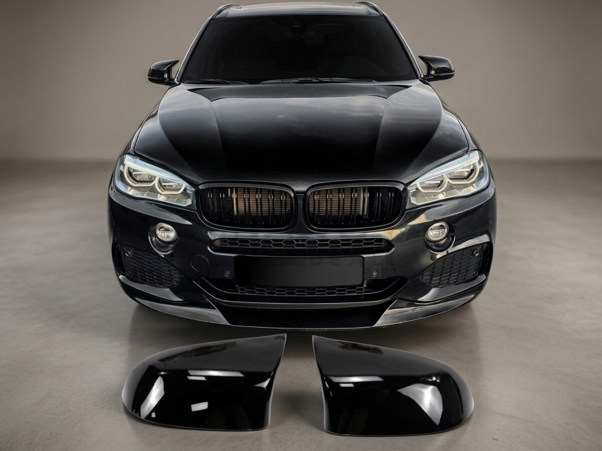 Kryty zrcátek M style pro BMW X5 F15 X6 F16 X3 F25 X4 F26 - černé lesklé