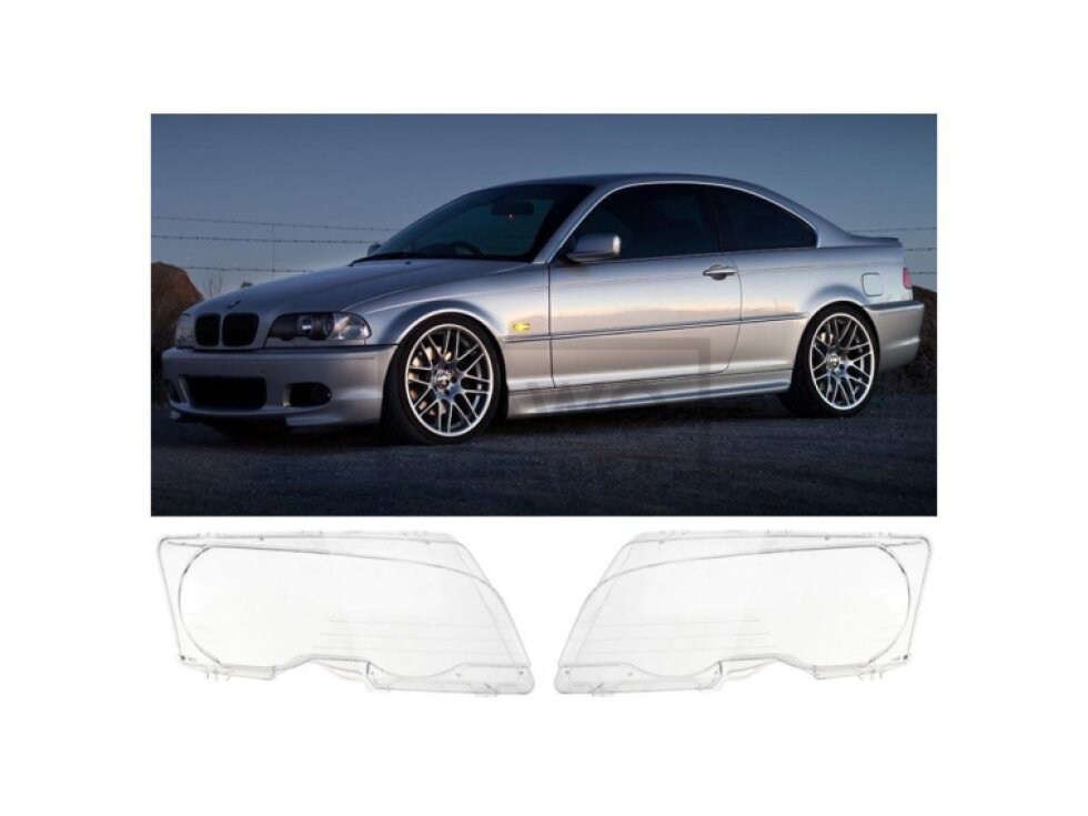 Kryty předních světel pro BMW 3 E46 coupe cabrio (1999-2003) Předfacelift
