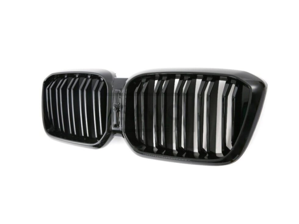 Ledvinky Dual line pro BMW X3 G01 X4 G02 LCI, přední maska, černé lesklé mřížky