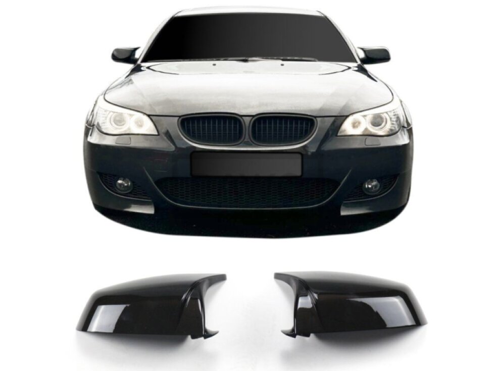 Kryty zrcátek M style BMW E60/E61 - černé lesklé