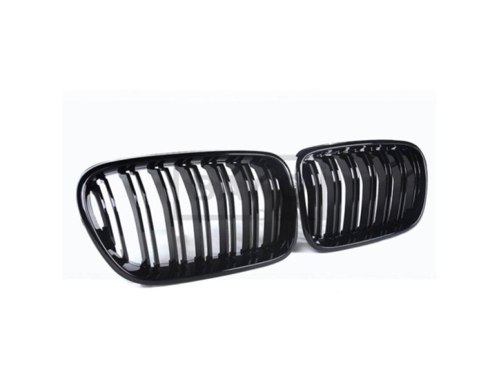Ledvinky Dual line pro BMW X3 F25 10-14, přední maska, černé lesklé mřížky